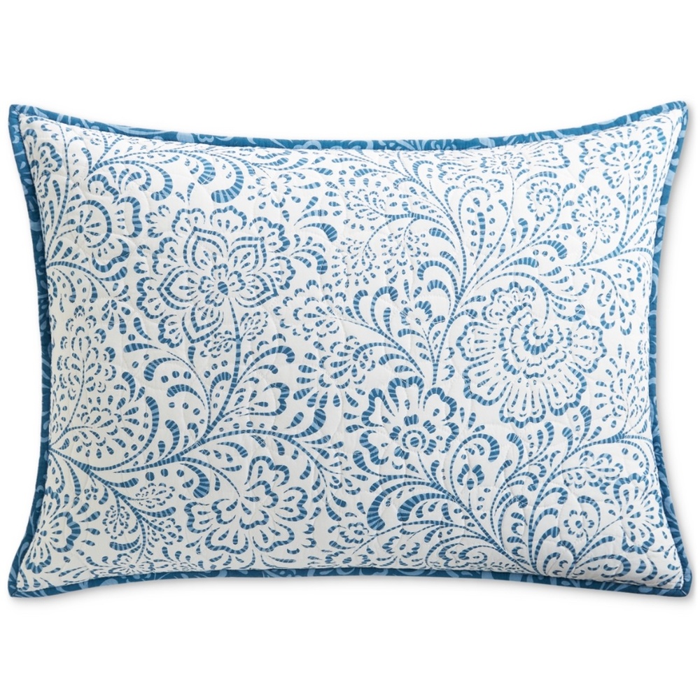 Charter Club Painted Floral Cotton Sham, Standard